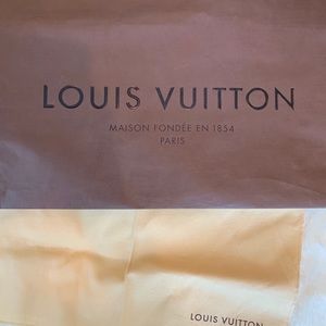 Large Louis Vuitton shopping bag and dust cloth